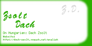 zsolt dach business card